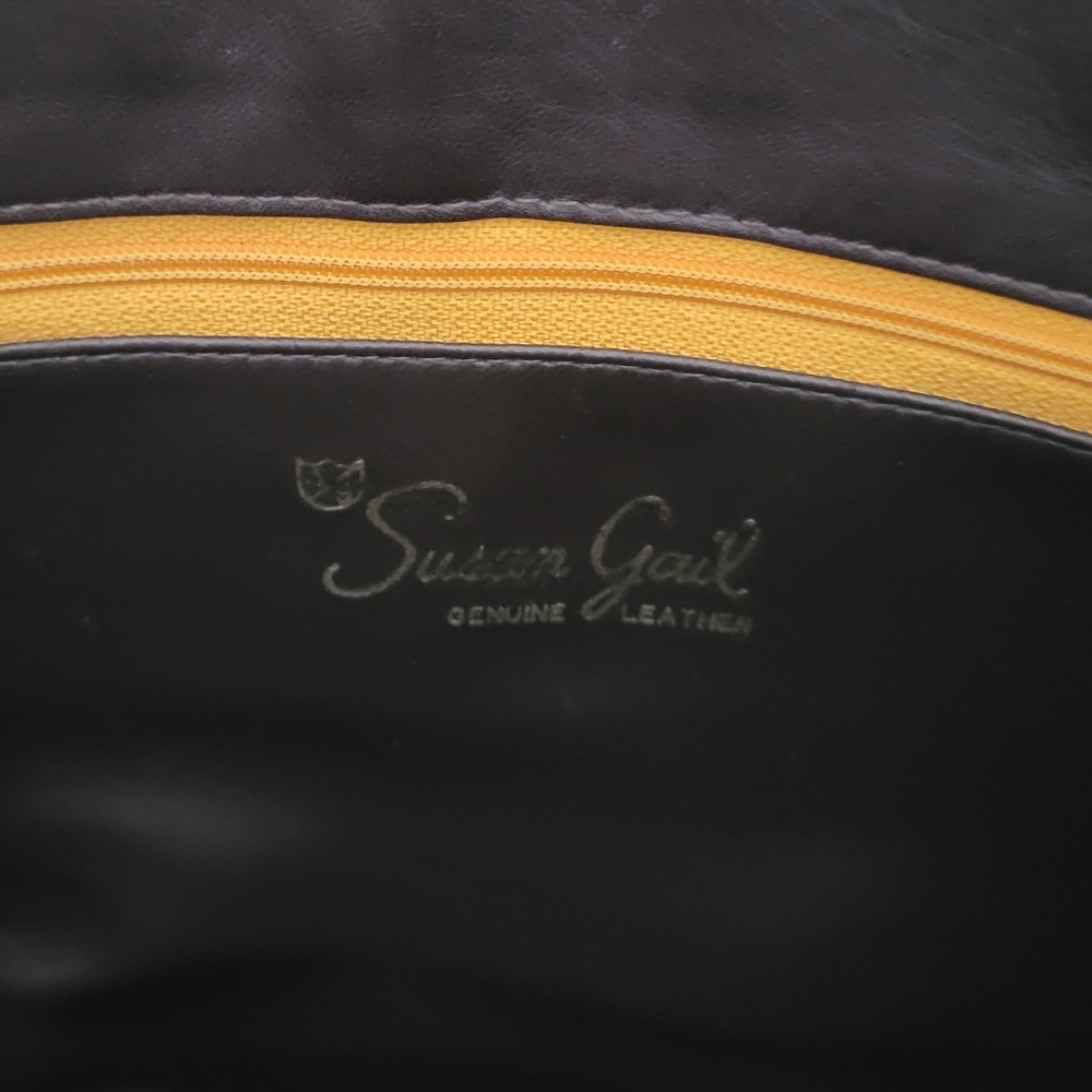Vintage Susan Gail Brown Leather Shoulder Bag MCM - Picture 8 of 10
